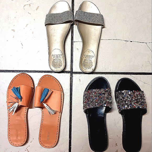 Womens Fashion Flip Flop Bundle~Womens Size 7 & 7 1\2 - Picture 1 of 9